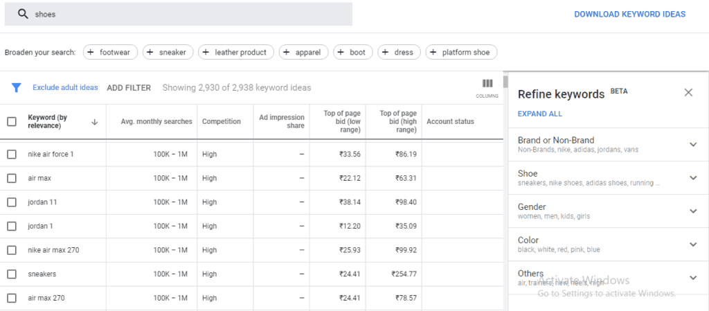 Google-Keyword-Planner-Keyword-Search