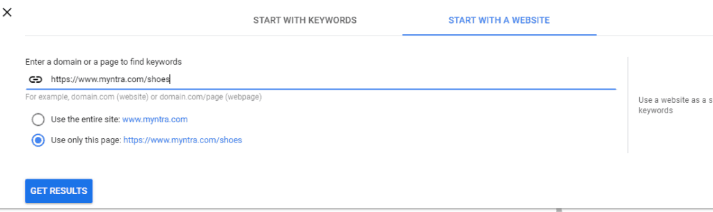 Google-Keyword-Start-With-Website