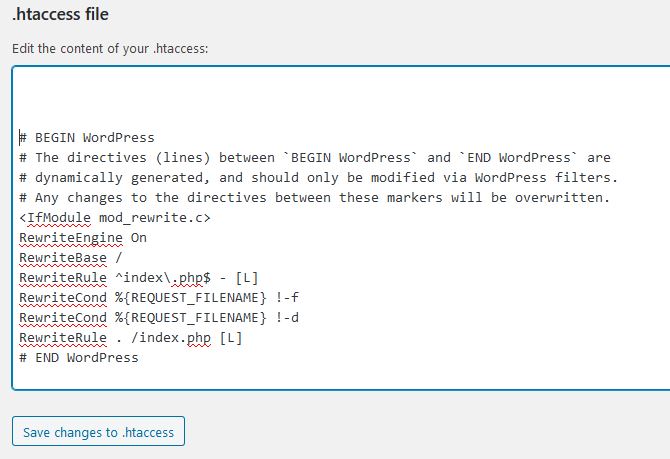 htaccess file format